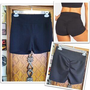 SHEIN SXY Butt Scrunch 3" inseam Shorts - Black, Size S